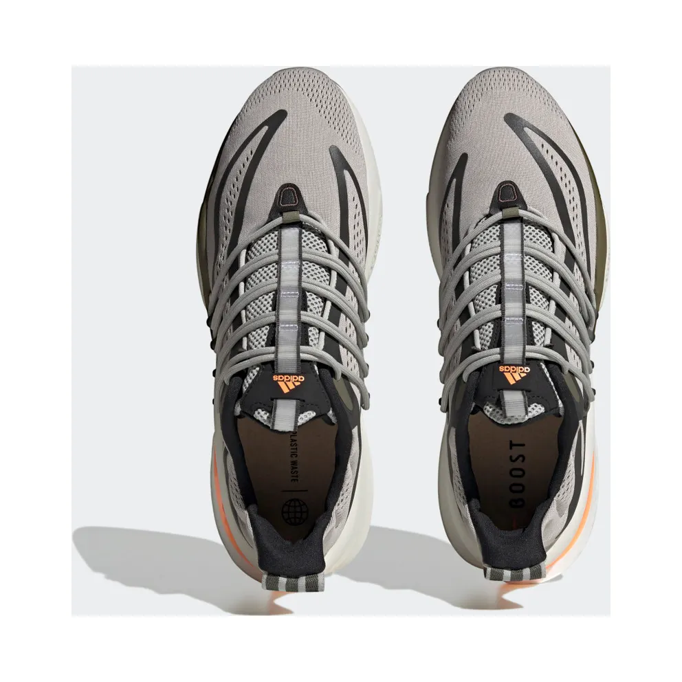 Adidas Alphaboost V1 Sustainable BOOST Lifestyle Running Metal Grey / Screaming Orange / Olive Strata (HP2763)
