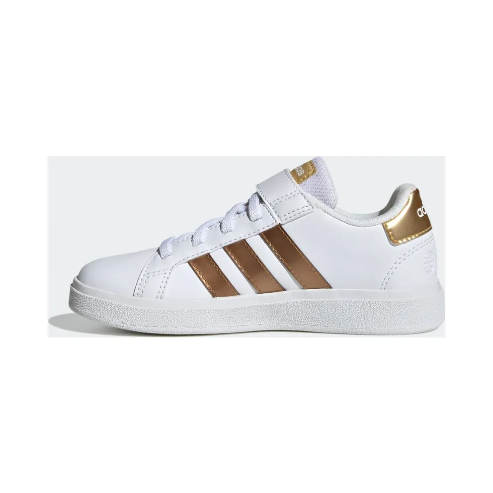 Adidas Grand Court Sustainable “Cloud White / Cloud White / Matte Gold” (GY2577)