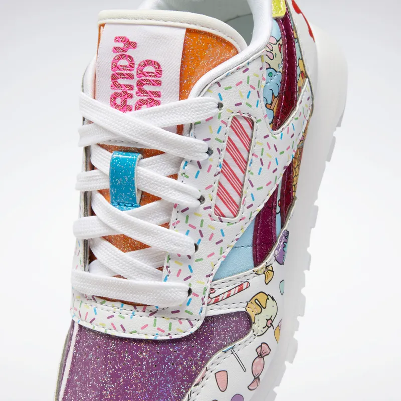 Adidas Candy Land Classic Leather White / Aubergine / Super Green (H05080)