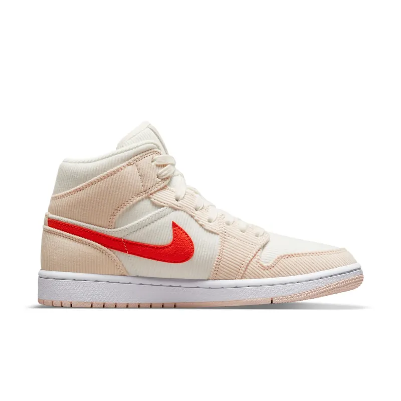 Jordan 1 Mid SE Corduroy Sail – “Sail / Orange Quartz-white-orange” (DA8009-108)