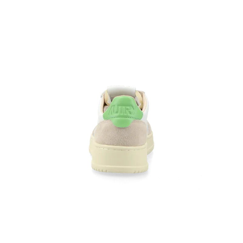 Autry Medalist Low W (leat / suede white / bud green) – AULWLS65