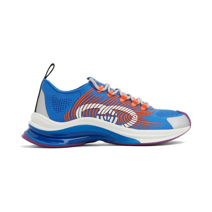 Gucci Run Monogram Sneakers Blue Orange (680893 UFE10 8880)