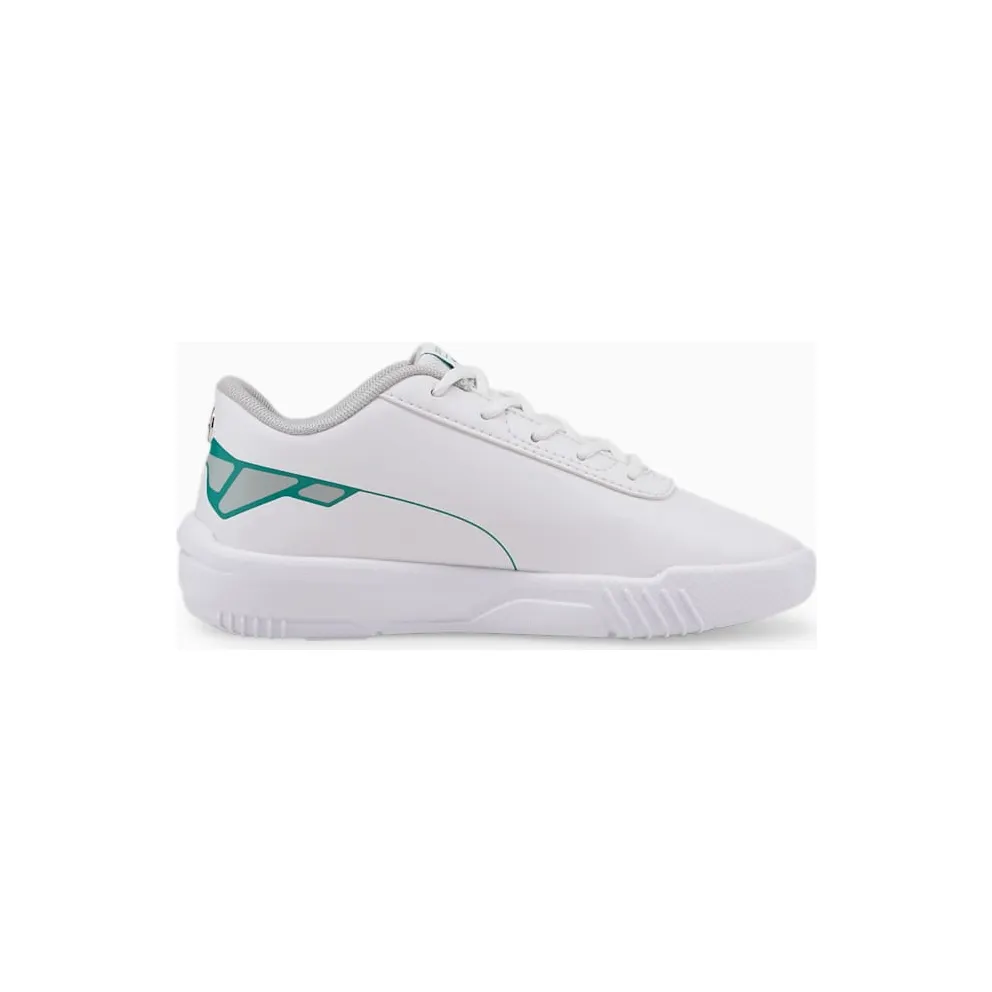 Puma Mercedes F1 Drift Cat Delta V Kinder Motorsportschuhe Weiß/Grün (306921-03)