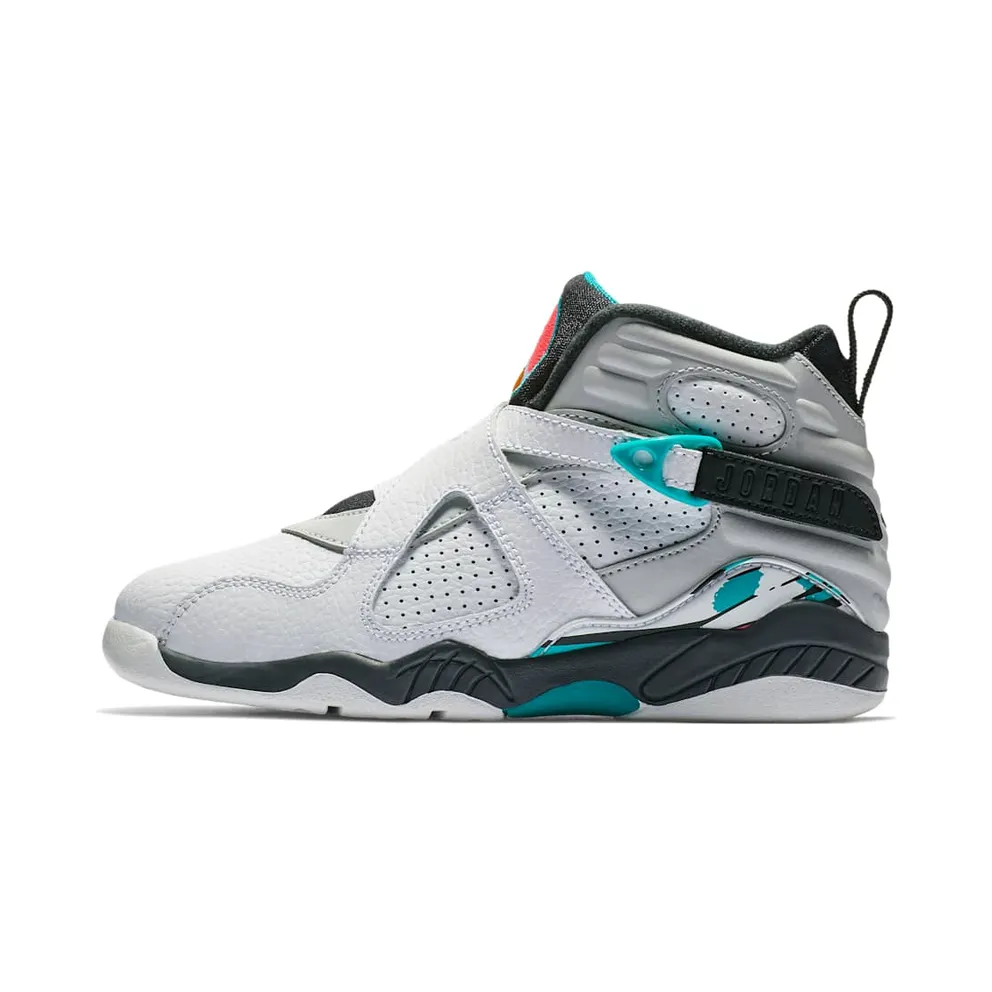 Jordan 8 Retro South Beach (PS) White/White-Turbo Green-Neutral Grey (305369-113)