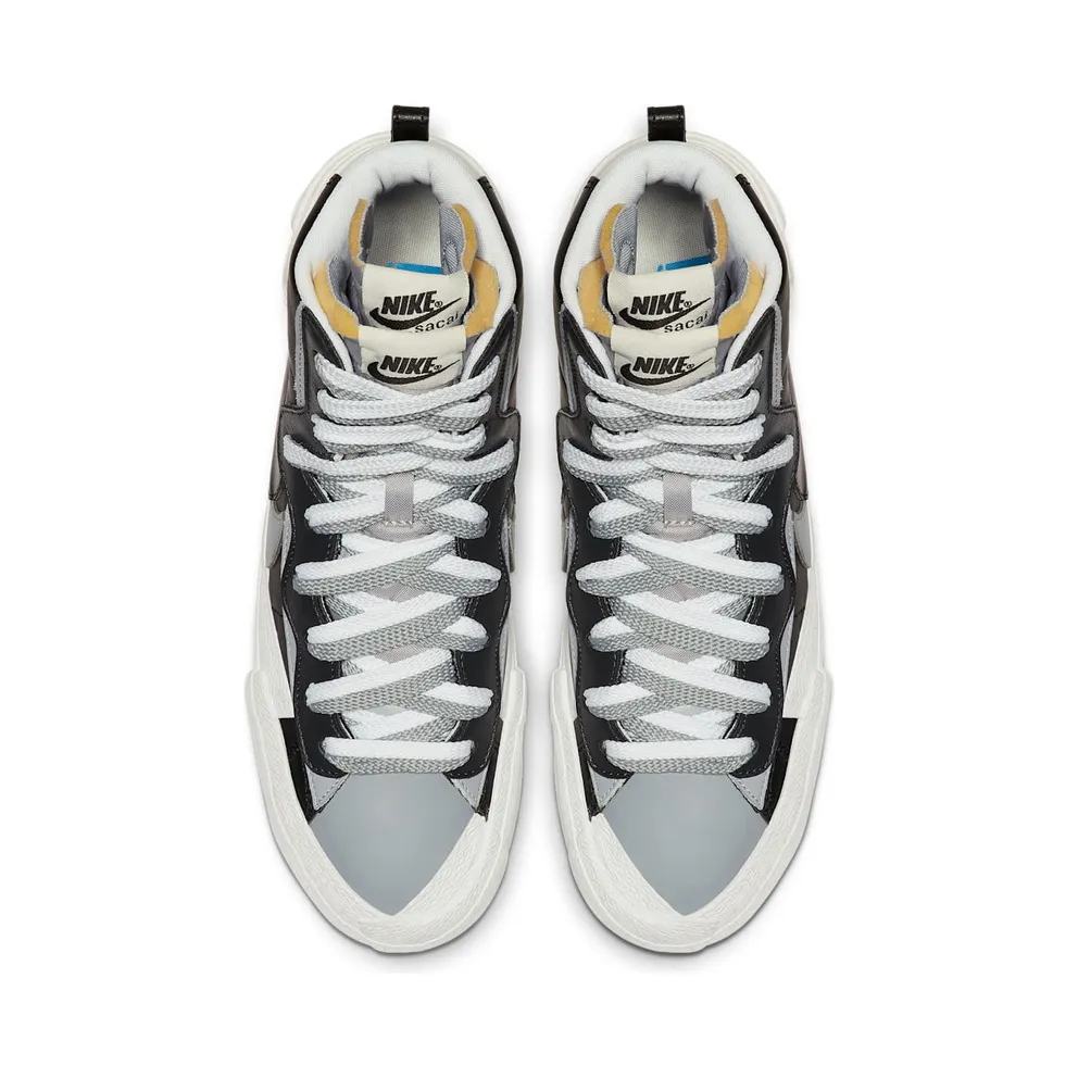Nike Blazer Mid sacai Black Grey Black/White-Wolf Grey-Black (BV0072-002)