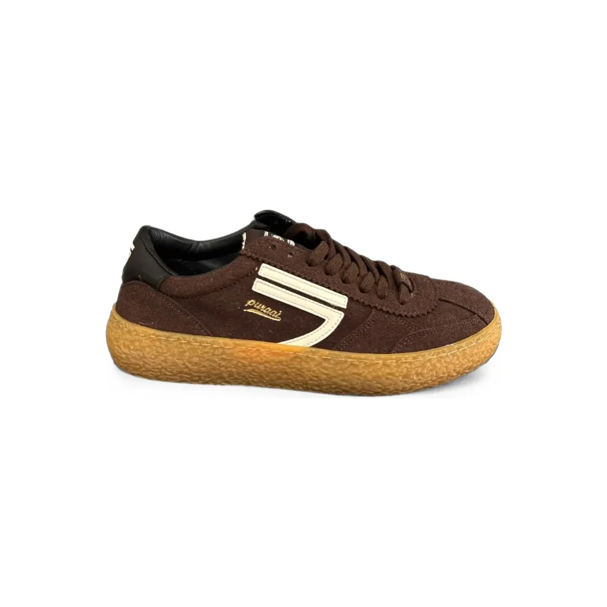 Puraai logo-print low-top “Brown” (PU101VW033)