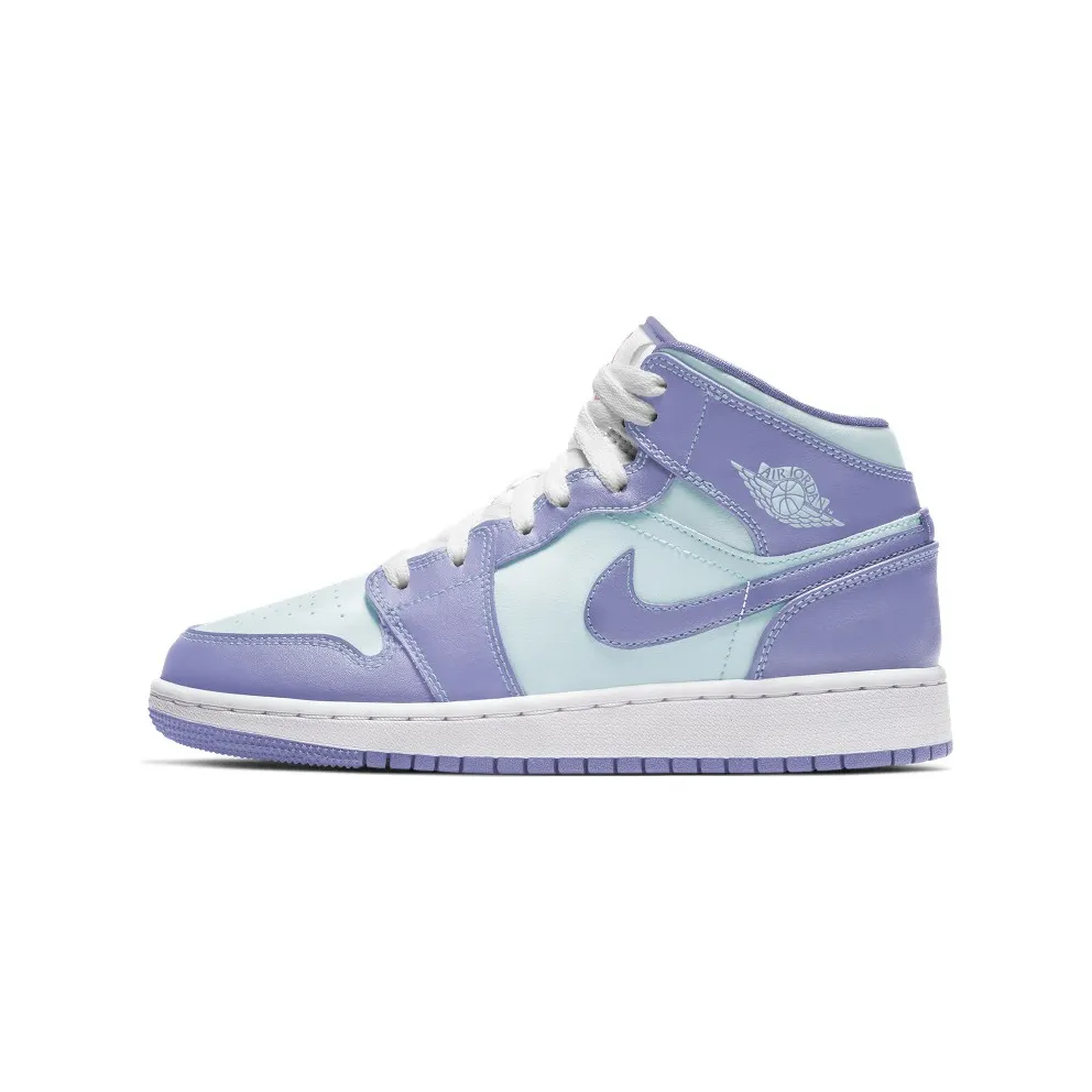 Jordan 1 Mid Purple Aqua (GS) (554725-500)