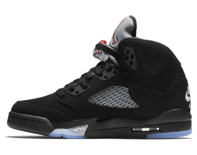 Air Jordan 5 Retro BG Black Metallic Silver (845036-003)