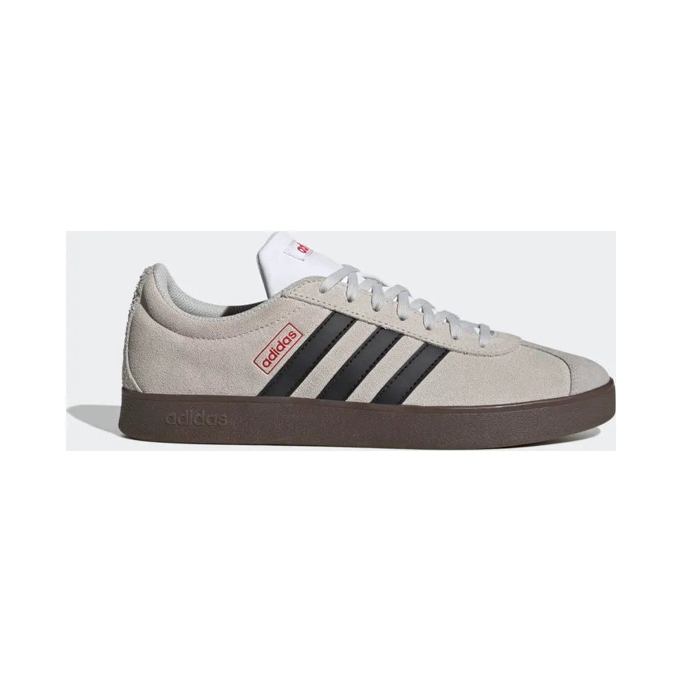 adidas VL Court Lifestyle Skateboarding Suede Schuh Grey One / Core Black / Better Scarlet (HQ1802)