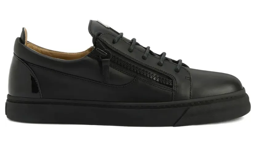 Giuseppe Zanotti Frankie leren sneakers met ritsdetail – Zwart (RU50035H05)