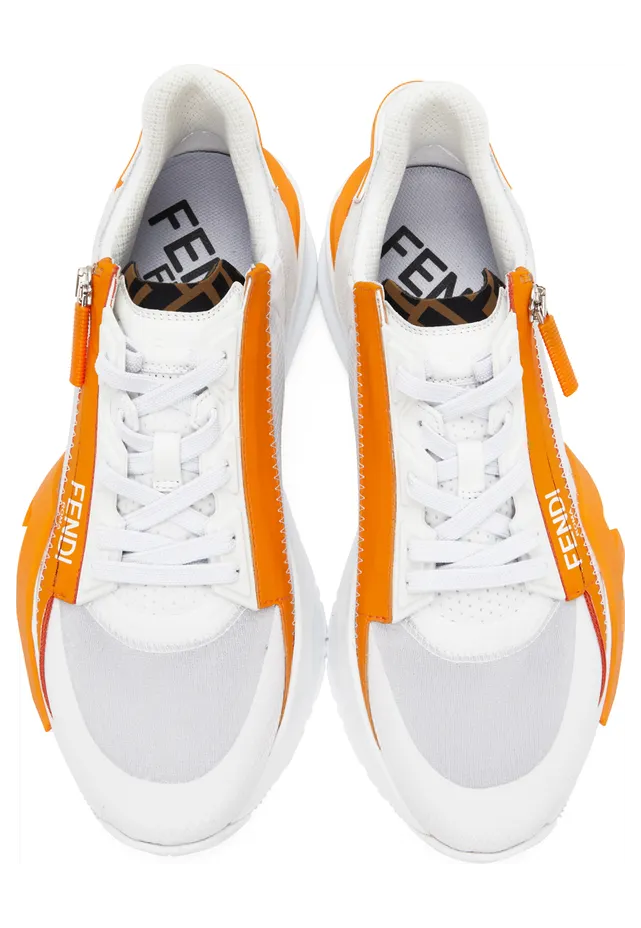 Fendi White ‘Fendi Flow’ Sneakers (8E8035 AF5R F0UP4) (5)