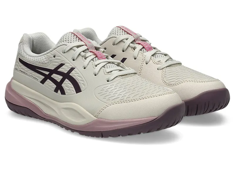 ASICS GEL-RESOLUTION X GS “Soft Oat / Dark Aubergine” (1044A081-250)