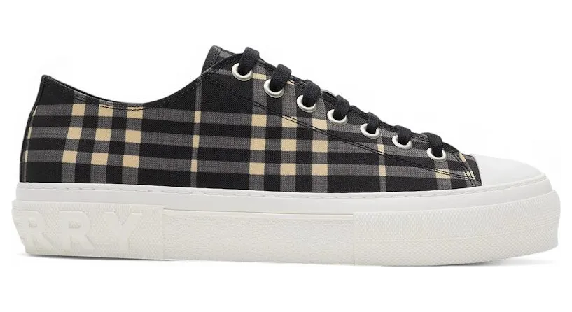 Burberry Check Sneakers Black Calico ( Women’s) (8107495)