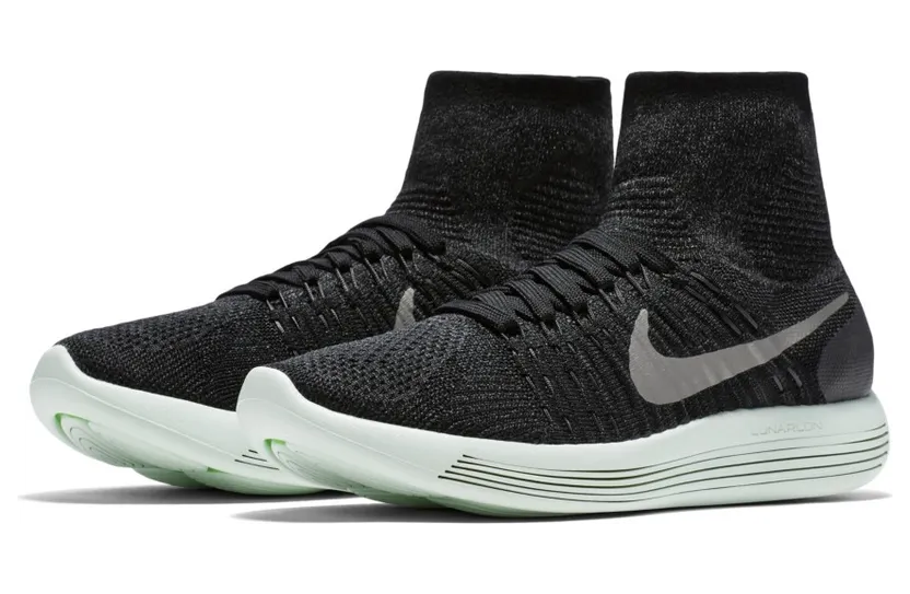 Nike Lunarepic Flyknit LB Black Metallic Silver (W)