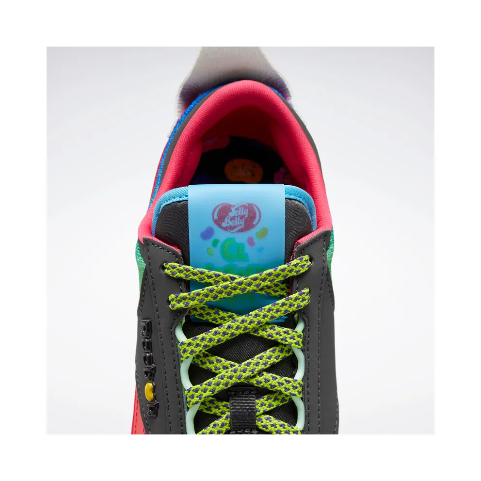 Reebok Jelly Belly Classic Leather Legacy Shoes Coal / Twisted Pink / Sonic Green