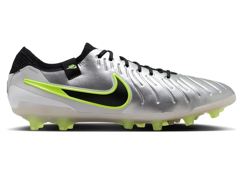 Nike Tiempo Legend 10 Elite AG-Pro Metallic Silver Volt Black (DV4330-001)