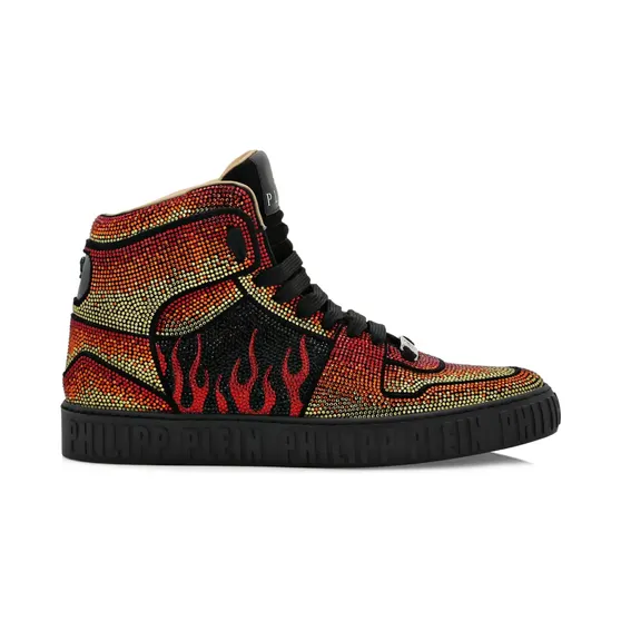 Philipp Plein High-Top-Sneakers mit Schnürung “Black” (PADSMSC3924PLE010N)