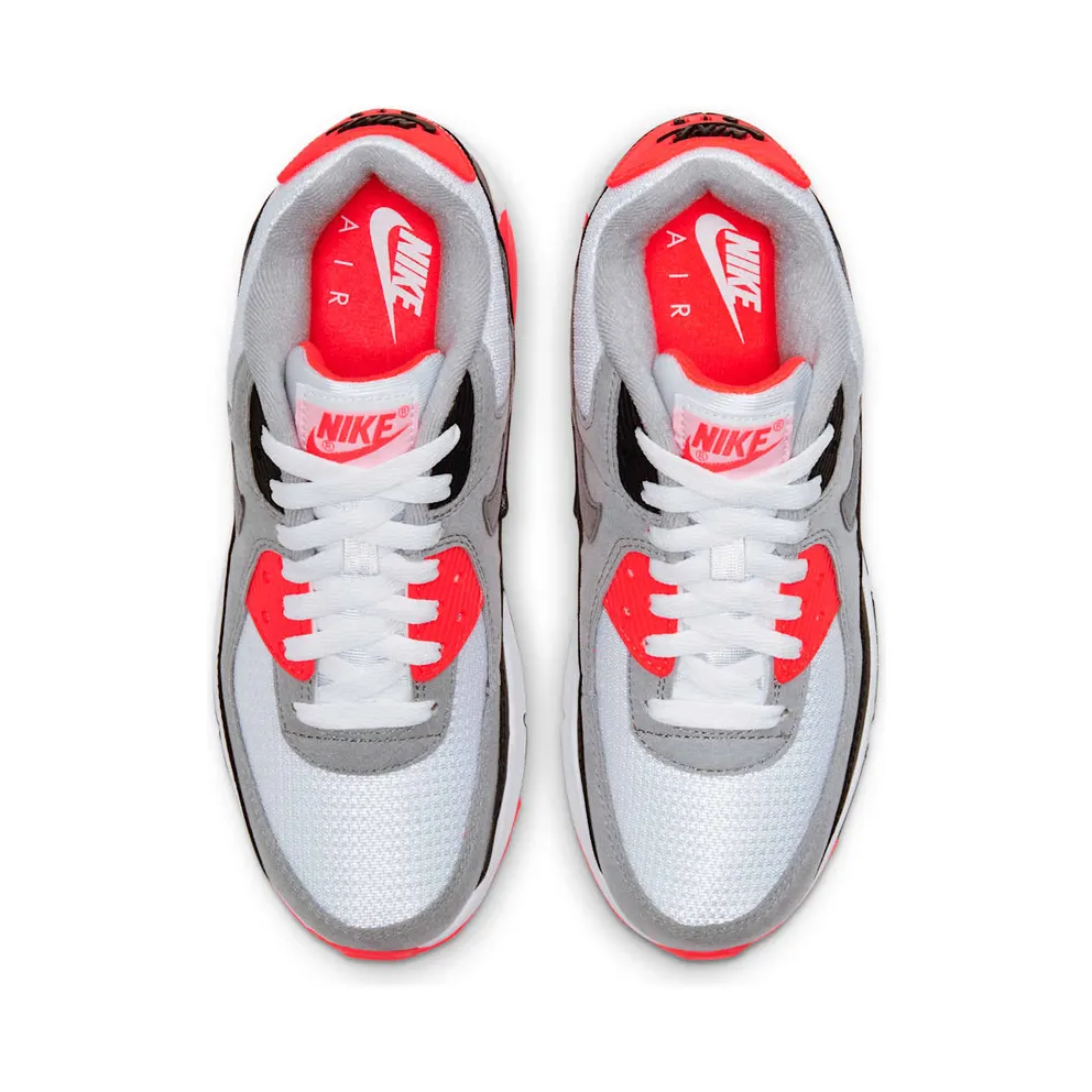 Nike Air Max 90 Infrared 2020 (GS) White/Black-Cool Grey-Radiant Red (DC8334-100)