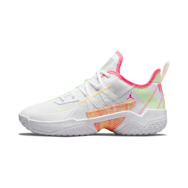 Jordan One Take II “White / Lime Glow / Citron Pulse / Hyper Pink” (CW2457-163)