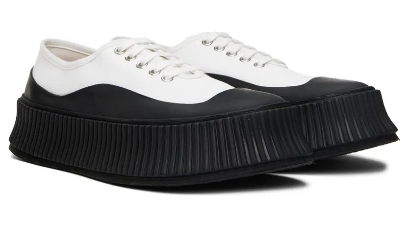 Jil Sander White Canvas Platform 105 – LIGHT IVORY (J32WS0019_P4868) (4)