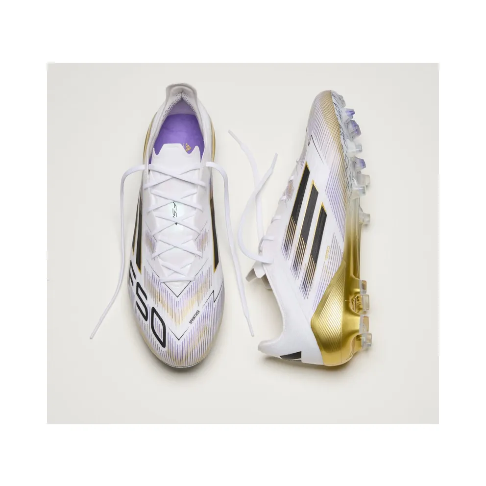 adidas F50 Elite Firm Ground Boots “Cloud White / Core Black / Gold Metallic” (JH7617)