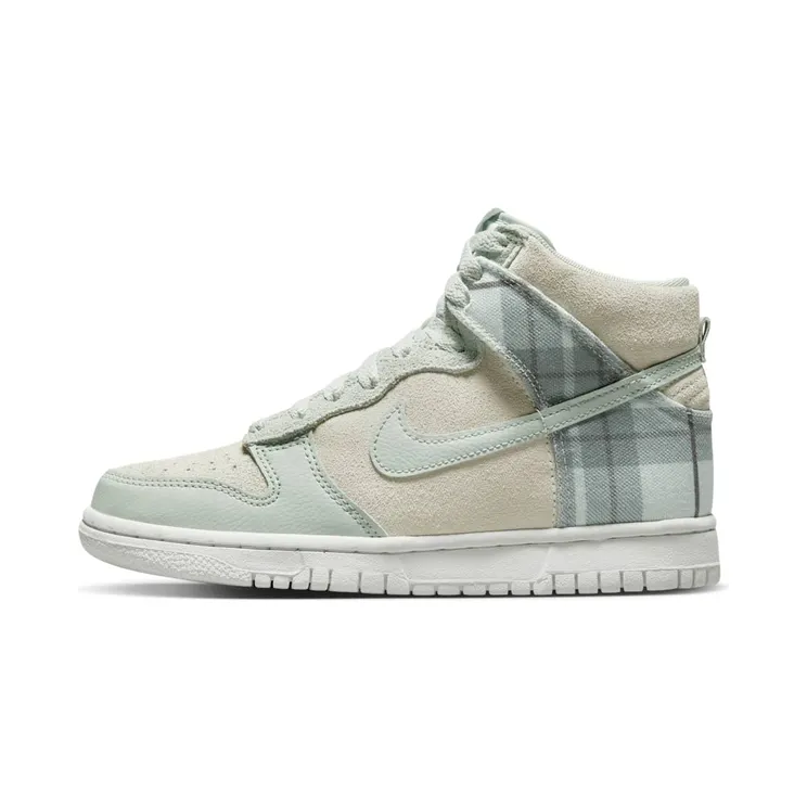 Nike Dunk High GS Plaid – “Summit White / Light Silver” (DV1724-100)
