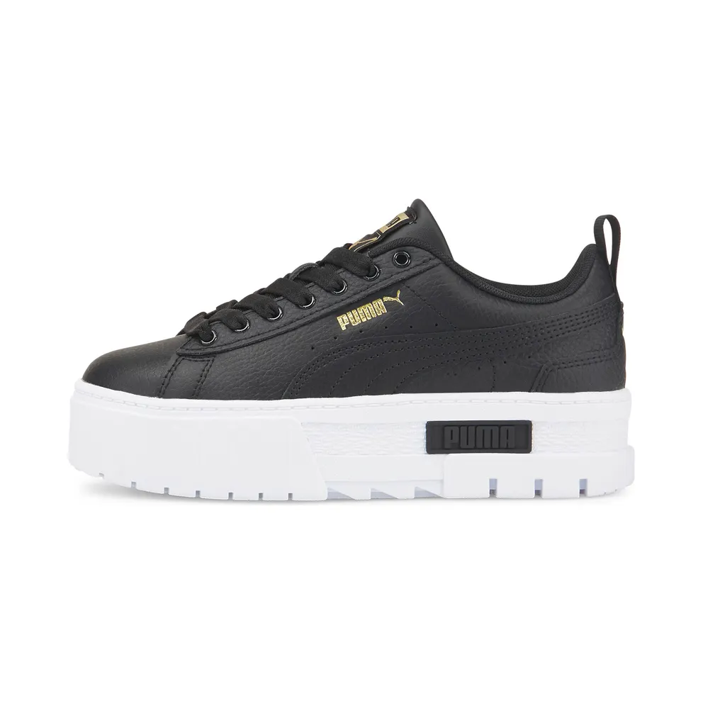 Puma Mayze leren Gold/Black (38452702)