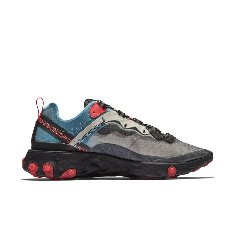 Nike React Element 87 Blue Chill Solar Red Black/Cool Grey-Blue Chill-Solar Red (AQ1090-006)