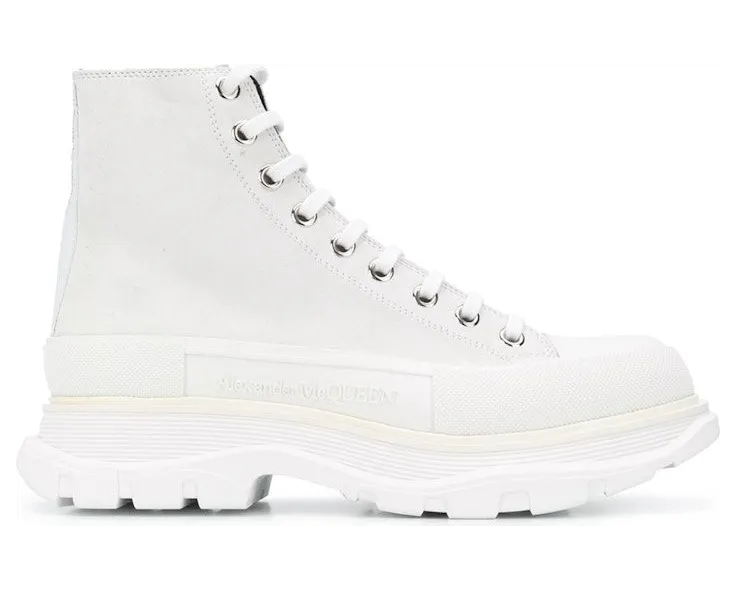 Alexander McQueen Tread Slick Boot Leather White (627206WHBGN)