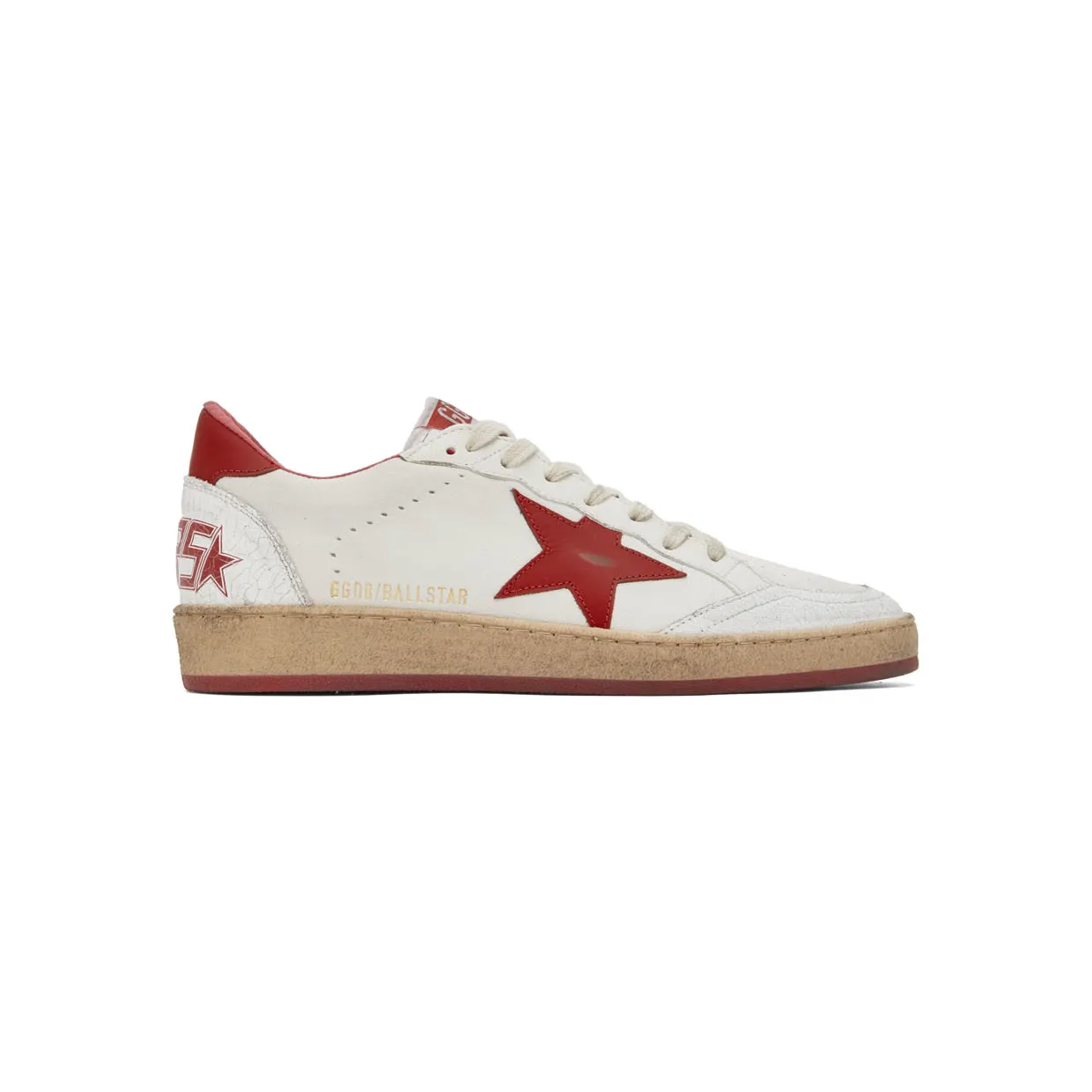 Golden Goose Ball-Star Low White Red (GMF00117.F000325.10275)