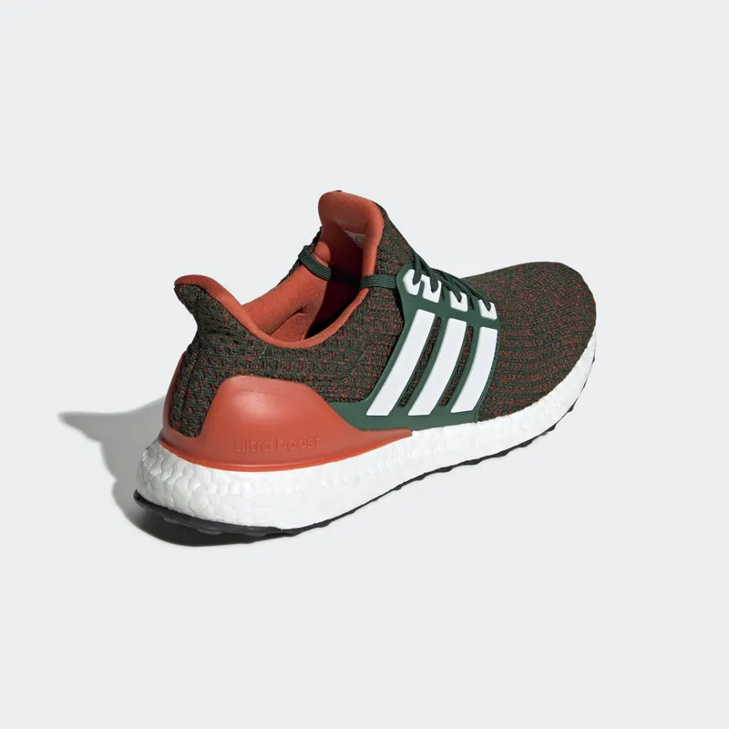 adidas Ultra Boost 4.0 Miami Hurricanes Dark Green/Cloud White/Collegiate Orange (EE3702)