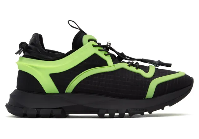 Givenchy Black and Green Spectre Cage Runner Sneakers (BH003EH0RM)