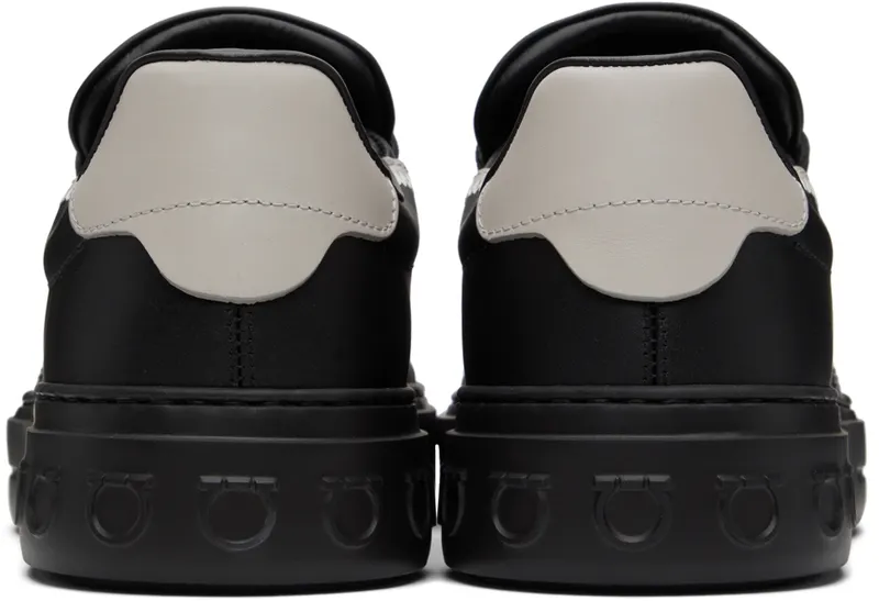 Salvatore Ferragamo Black Gancini Sneakers (753141 02B726041)