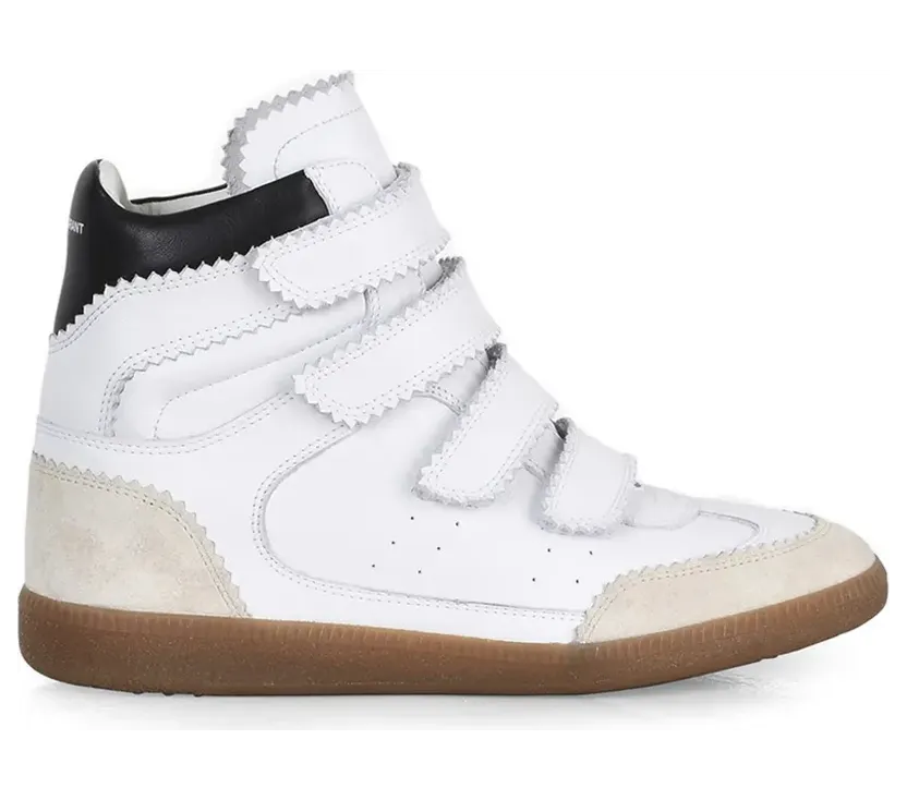 Isabel Marant ‘Bilsy’ High-Top-Sneakers mit verstecktem Wedge-Absatz “Black” (BK0015FAA1E21S)