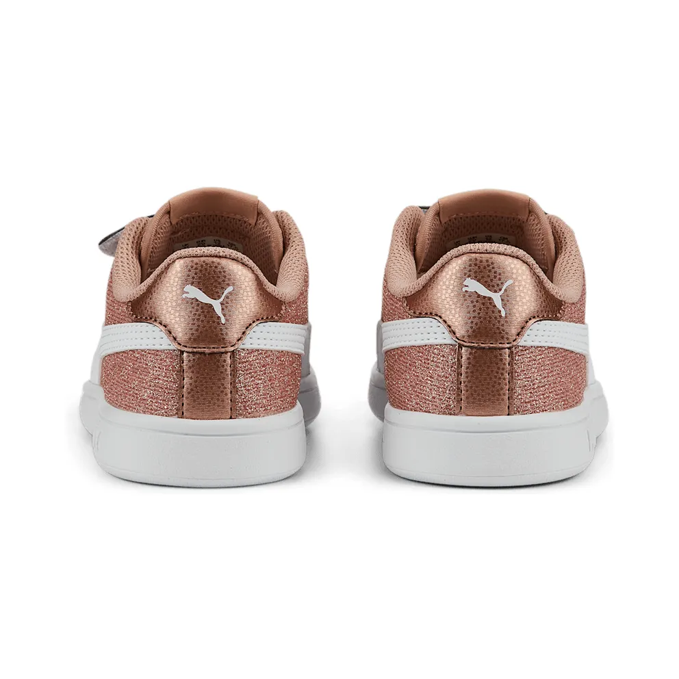 Puma Smash v2 Glitz Glam Kid Pink/White/Gold (36737829)