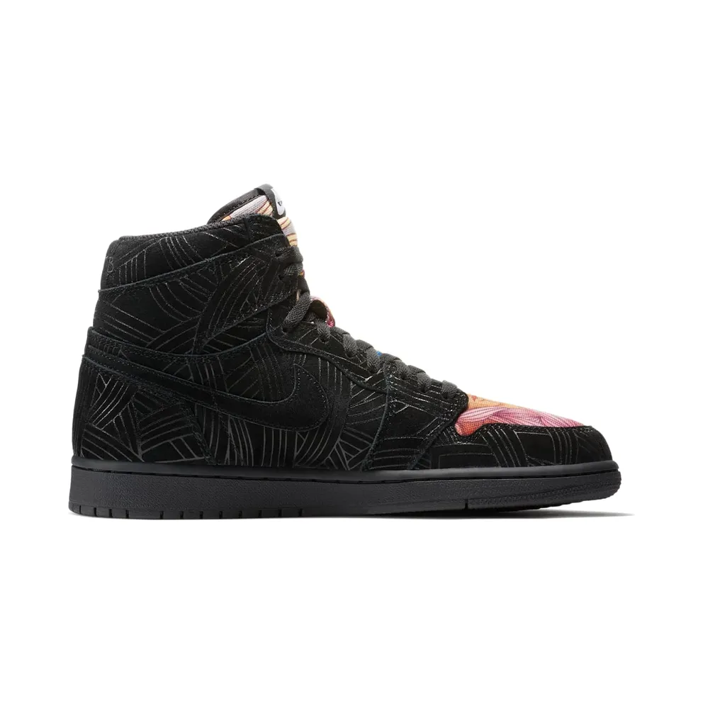 Jordan 1 Retro High Los Primeros Black/Black-Multi-Color (AH7739-001)