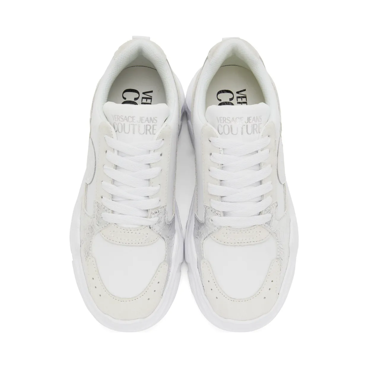 Versace Jeans Couture White V-Emblem Speedtrack Low-Top Sneakers (E72VA3SC7EZP090) (5)