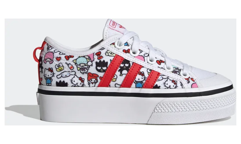 adidas Nizza Platform Cloud White / Core Black / Vivid Red (HQ6888)