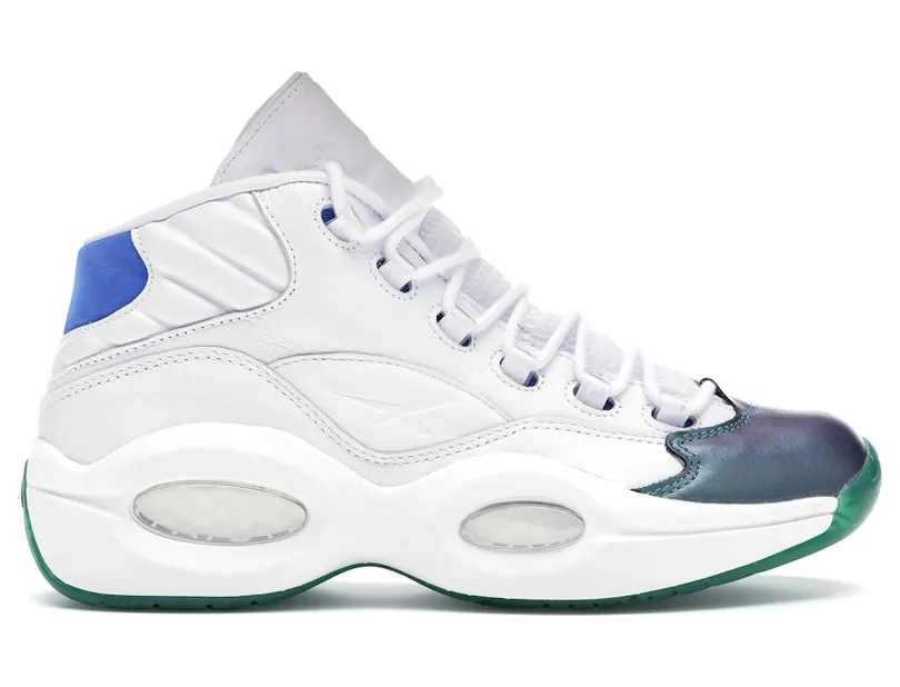 Reebok Question Mid Curren$y Jet Life Stem Green/Vital Blue-White-Purple Emperor (Other Brands Reebok)