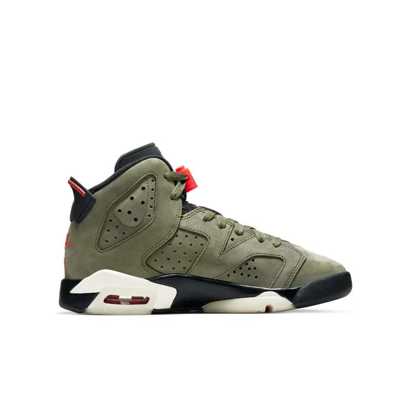 Air Jordan x Travis Scott Cactus Jack Nike AJ VI 6 ‘Medium Olive’ (GS) (2019) (CN1085-200)