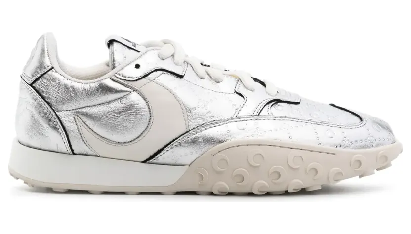 Marine Serre MS Rise gelamineerde “Silver” (WFW006CLEA0026MT10)