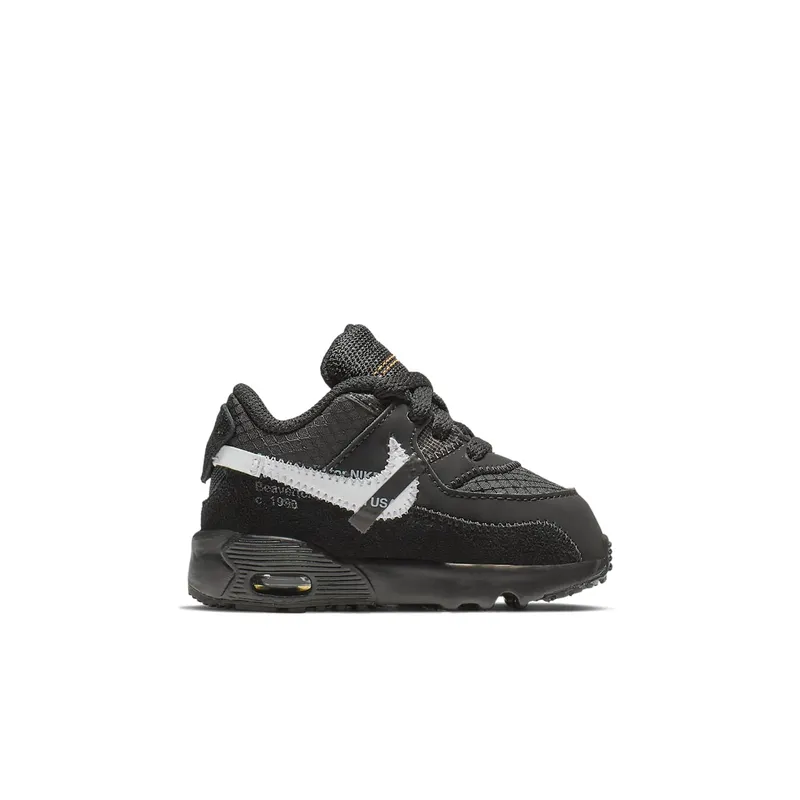 Nike Air Max 90 OFF-WHITE Black White (TD) Black/White-Cone-Black (BV0852 001)