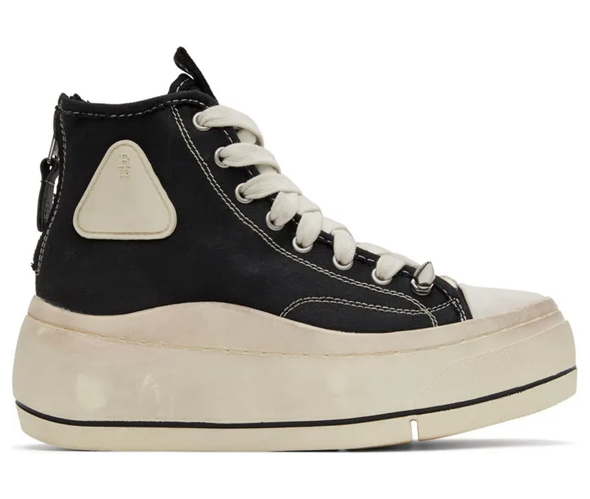 R13 Black Pyramid Studded Kurt Sneakers (R13MS5034-001)