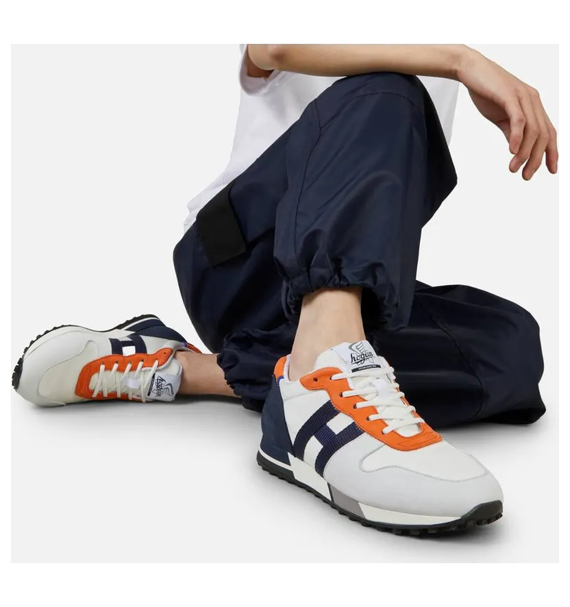 Sneakers Hogan H383 White Orange Blue (HXM3830AN52S8J945S) (6)