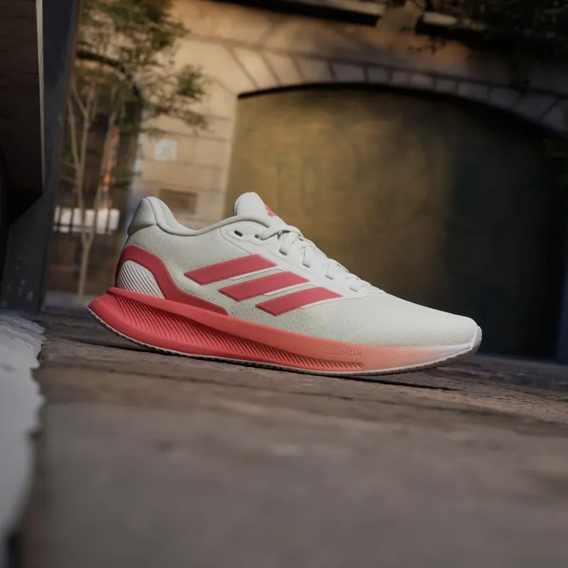 Adidas Runfalcon 5 Running Shoes Off White / Preloved Scarlet / Dash Grey (JQ9402)