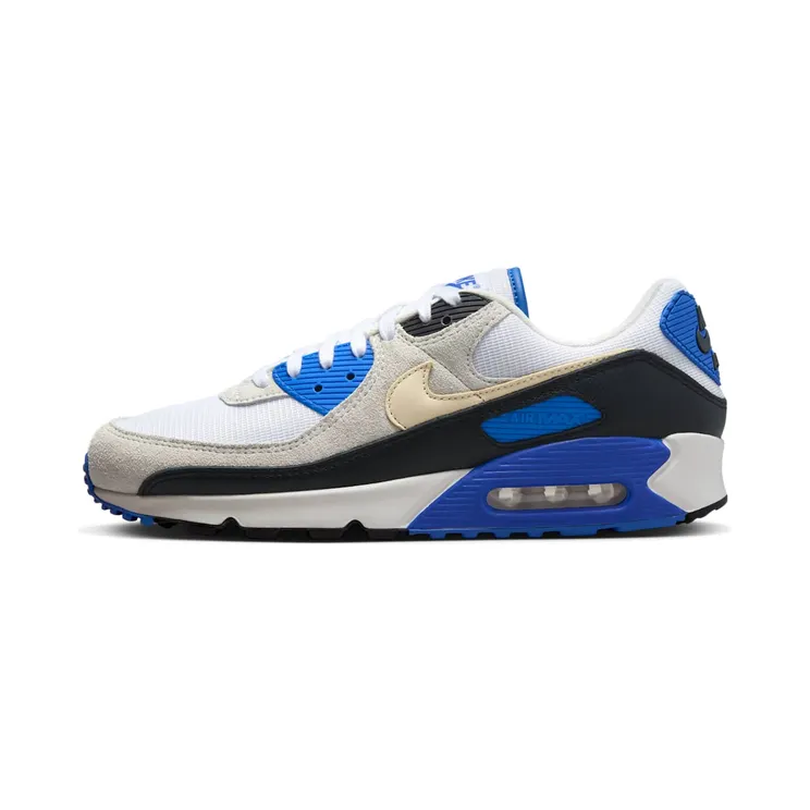 Nike Air Max 90 “White / Racer Blue / Black / Khaki” (HF3449-100)