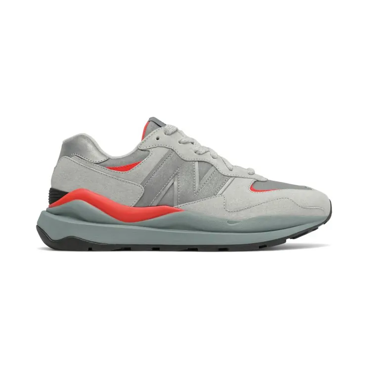 New Balance Grey & Red 57/40 Sneakers (M5740RC1)