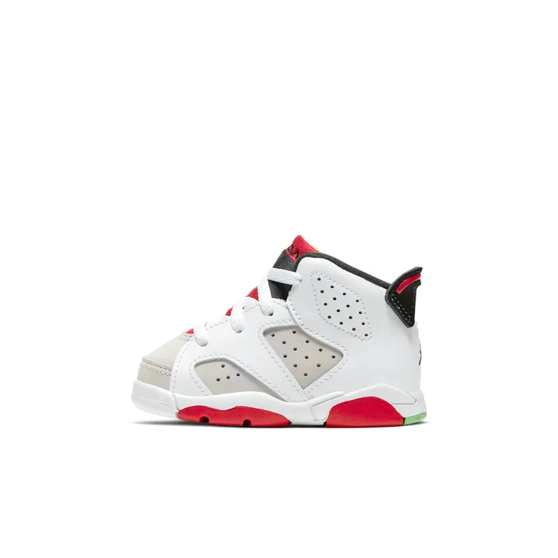 Jordan 6 Retro Hare (TD) Neutral Grey/White-True Red-Black (384667-062)