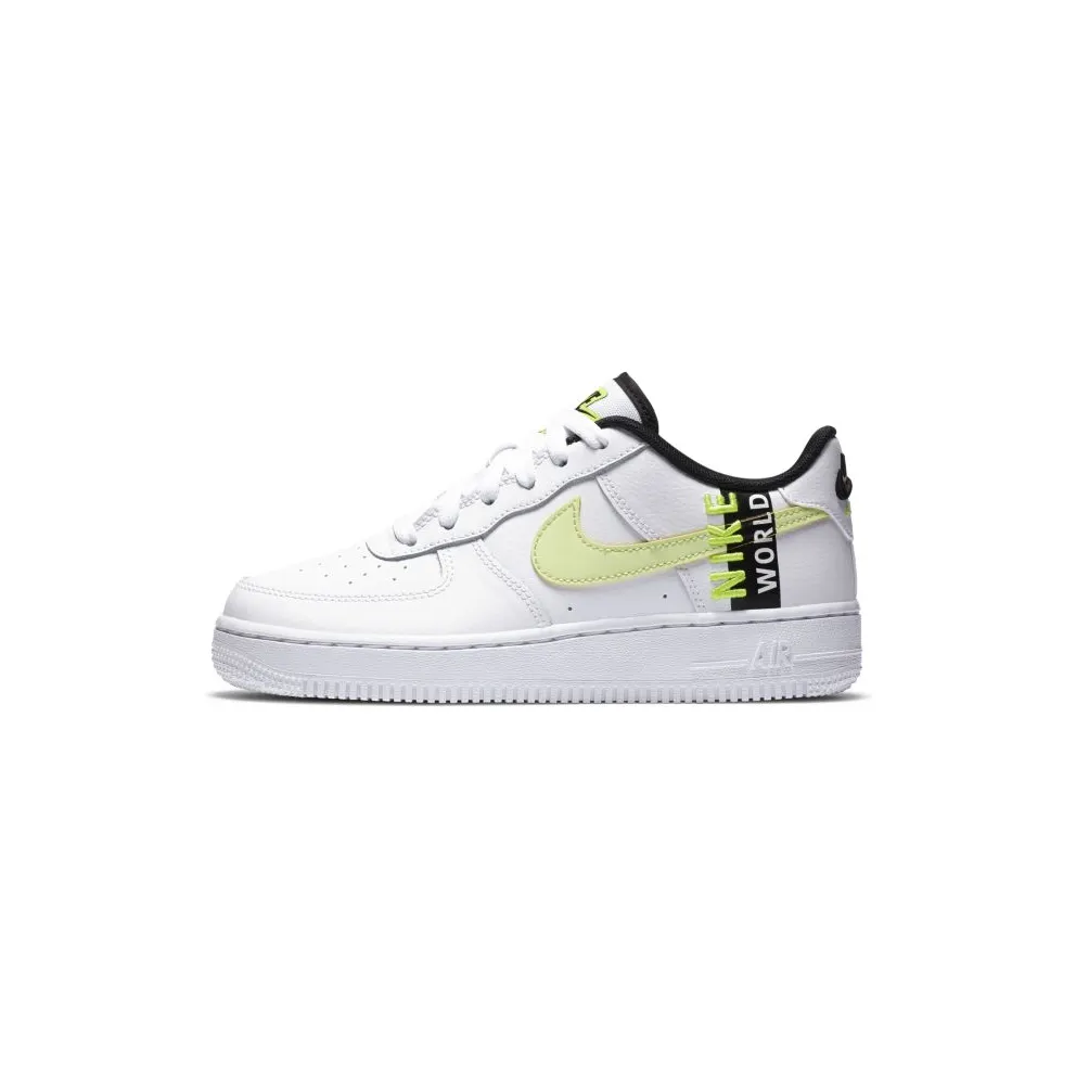 Nike Air Force 1 Low Worldwide White Barely Volt (GS) White/Volt-Black-Barely Volt (CN8536-100)