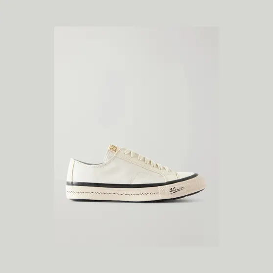 Visvim Nolan Suede-Trimmed Canvas Sneakers Ivory (0126101001001)